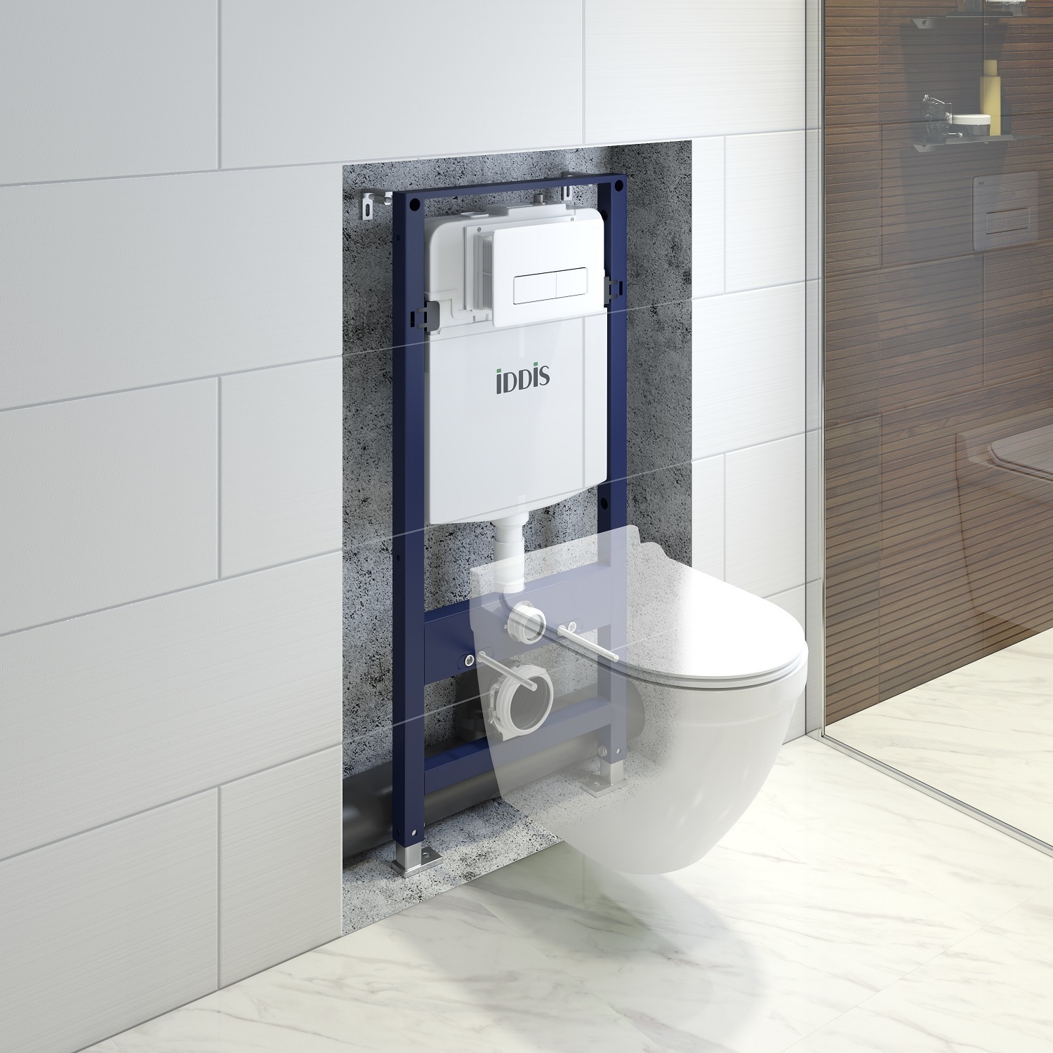 Комплект 2 в 1: инсталляция и клавиша смыва Optima Home OPH0000i32K IDDIS