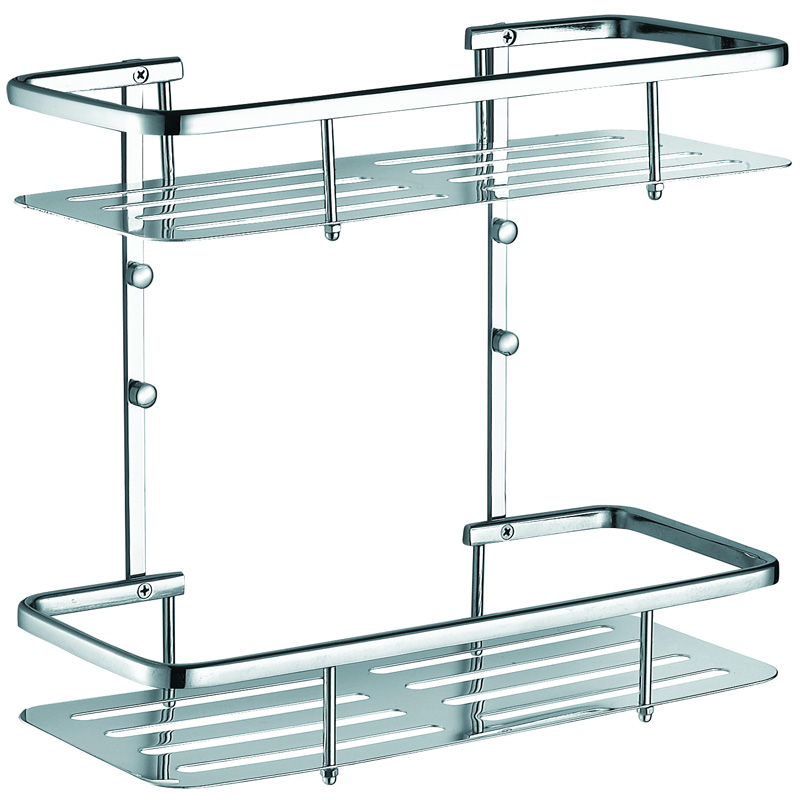 Полка прямоугольная двухэтажная подвеснаяхром AZ-835-2 Azario
