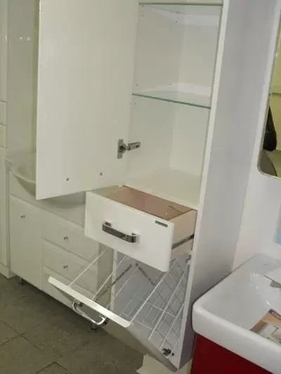 Шкаф-колонна подвесная Америна правая рифт черный