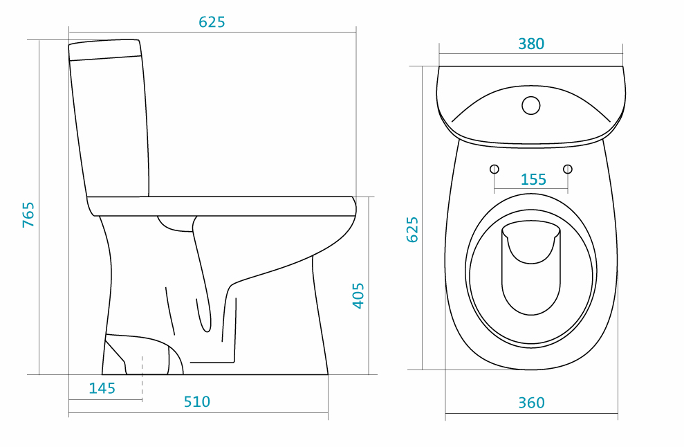 Унитаз-компакт Анимо, дюропласт, в пол, бел., 2-реж., Santek 302133