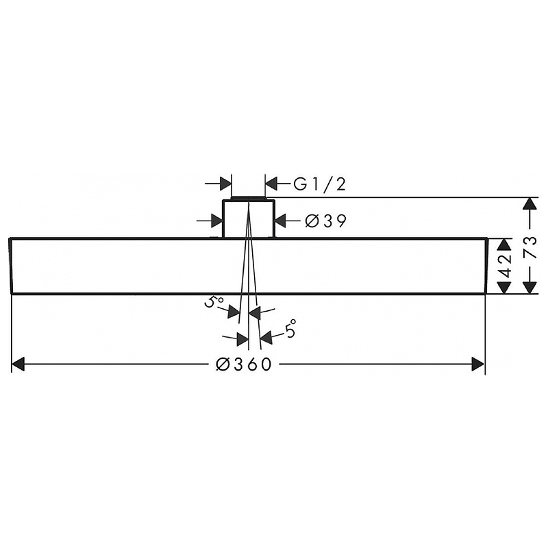 Верхний душ Rainfinity 360 1jet 26231990 HANSGROHE