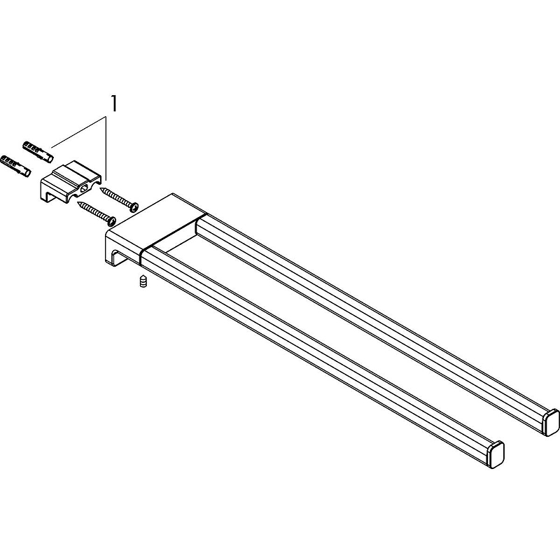 Полотенцедержатель двойной AddStoris 41770990 HANSGROHE