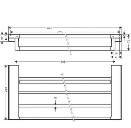 Полотенцедержатель AddStoris 41751340 HANSGROHE