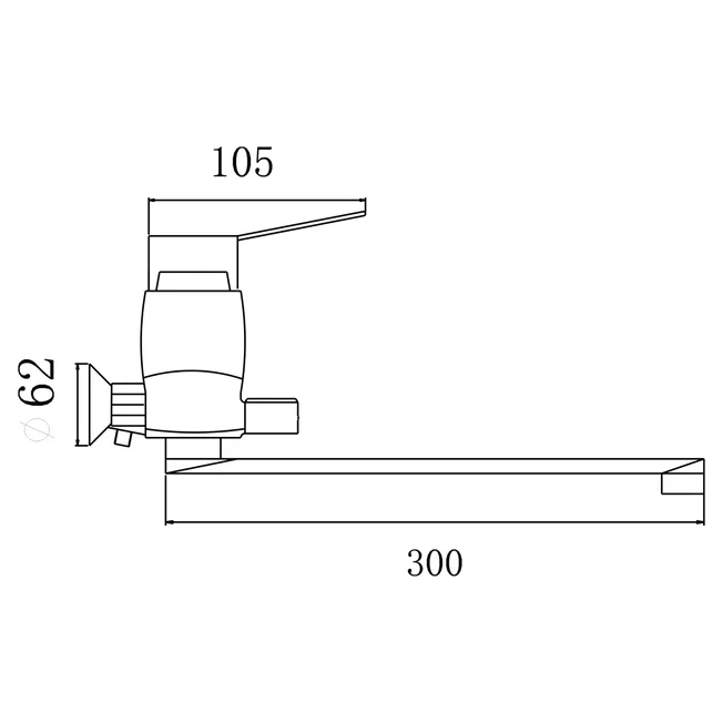 Смеситель для ванны Айсберг 227026 Антей