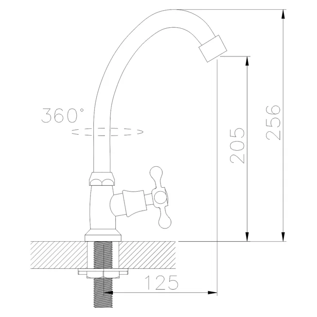 Смеситель для кухни Классик 417065 Антей