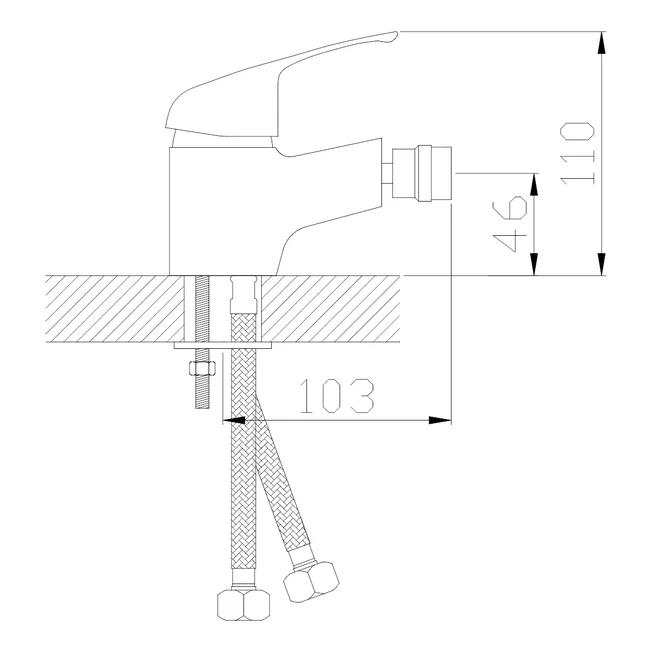 Смеситель для биде Альфа 507021 Антей