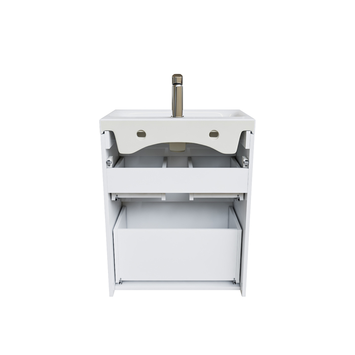 Тумба с умывальником напольная с ящиками, белая, 60 см, Zodiac ZOD6CBFi95K Iddis