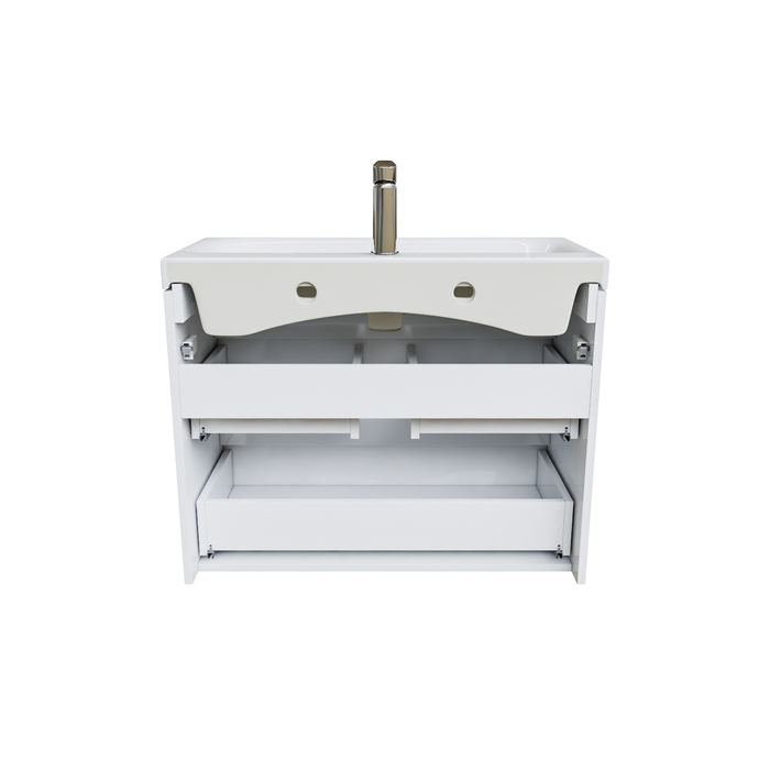 Тумба с умывальником подвесная с ящиками, белая, 80 см, Zodiac ZOD8CB0i95K Iddis