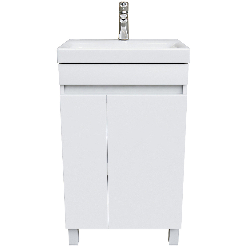 Тумба с умывальником напольная с дверцами, белая, 50 см, Zodiac ZOD5CDFi95K Iddis