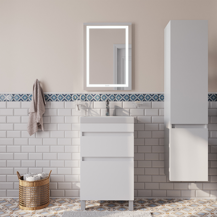 Тумба с умывальником напольная с ящиками, белая, 50 см, Zodiac ZOD5CBFi95K Iddis