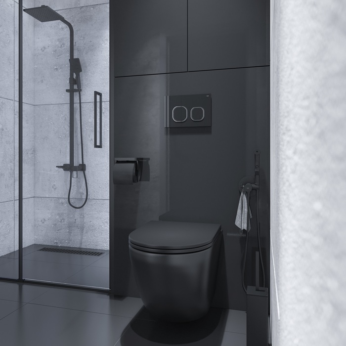 Клавиша смыва, универсальная, Uniglass, 001 UNG01BCi77 Iddis