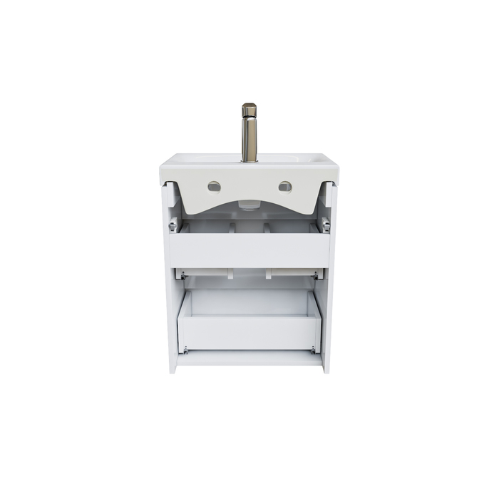 Тумба с умывальником подвесная с ящиками, белая, 50 см, Zodiac ZOD5CB0i95K Iddis