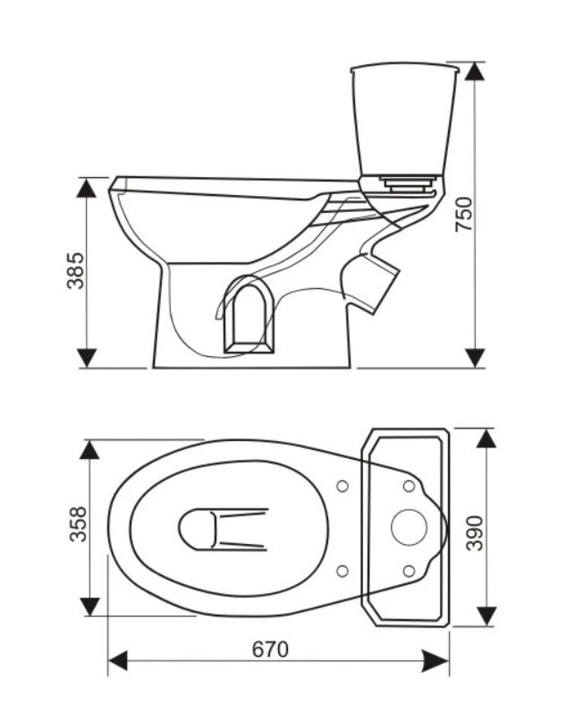 Унитаз-компакт Премьер Элисса 43301130505 Оскольская керамика