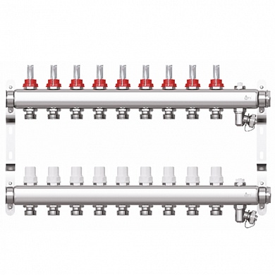 Коллекторная группа STI в сборе со встр. расх. из нерж. стали 1 "х9 вых. Евроконус 3/4