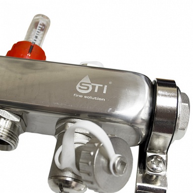 Коллекторная группа STI в сборе со встр. расх. из нерж. стали 1 "х9 вых. Евроконус 3/4