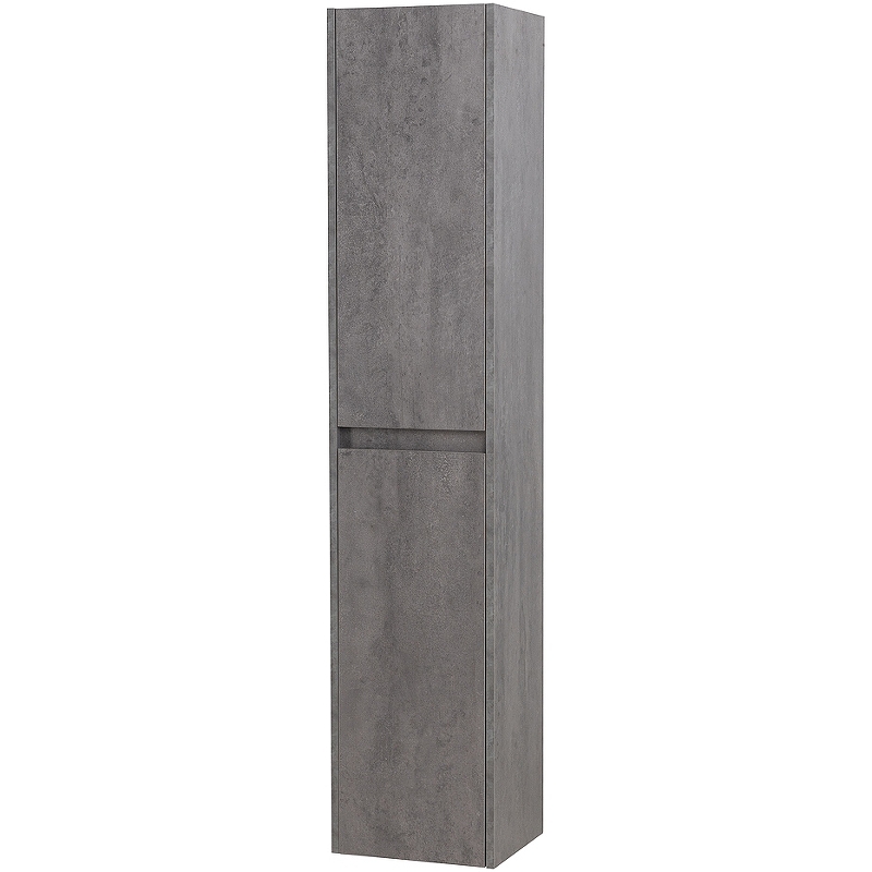 Шкаф подвесной с двумя дверцами двумя полками левосторон. KRAFT Cemento Grigio 330x300x1600 BelBagno