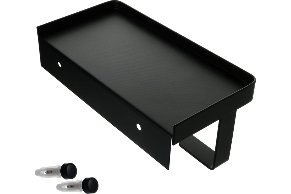 Бумагодержатель с полкой для телефона черный Hotel FX-31011B Fixsen