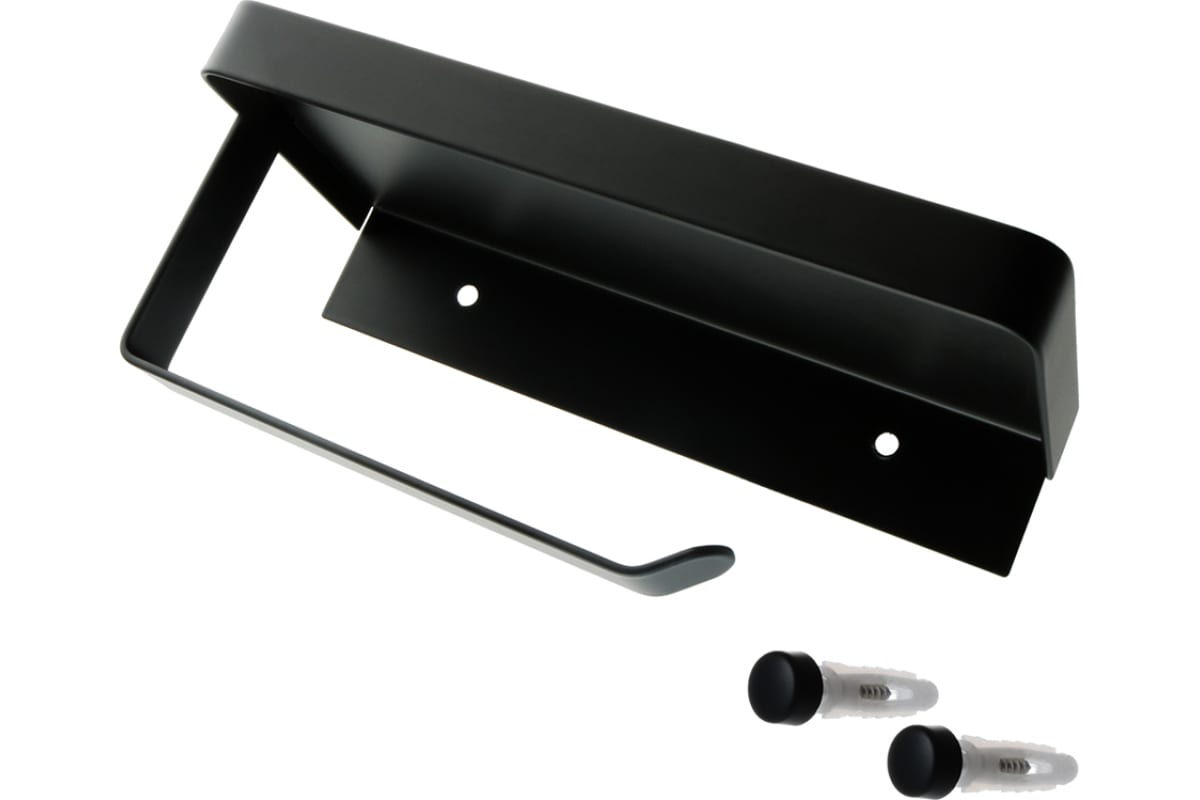 Бумагодержатель с полкой для телефона черный Hotel FX-31011B Fixsen