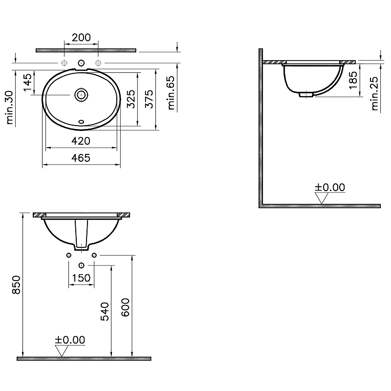 Раковина Arkitekt 42см 6039B003-0012 Vitra