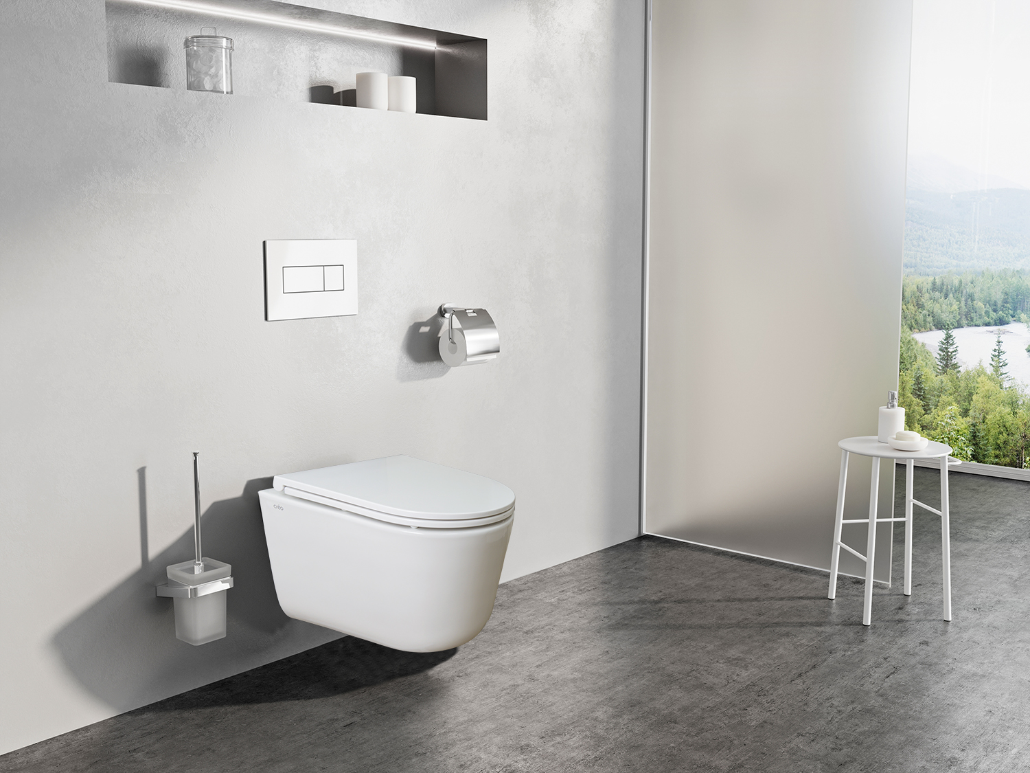 Унитаз подвесной с системой смыва Tornado LYon 2.0 LY1100R Creo Ceramique