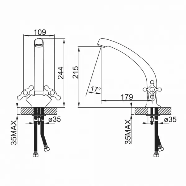 Смеситель для кухни Jeals 59000T4C+Z03