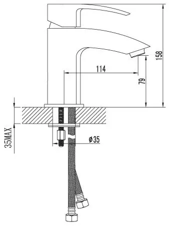 Смеситель для умывальника Leaf LEASB00I01