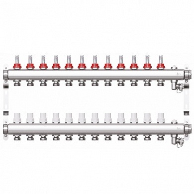 Коллекторная группа в сборе со встр. расх. из нерж. стали 1 "х12 вых. Евроконус 3/4 ТТ000013675