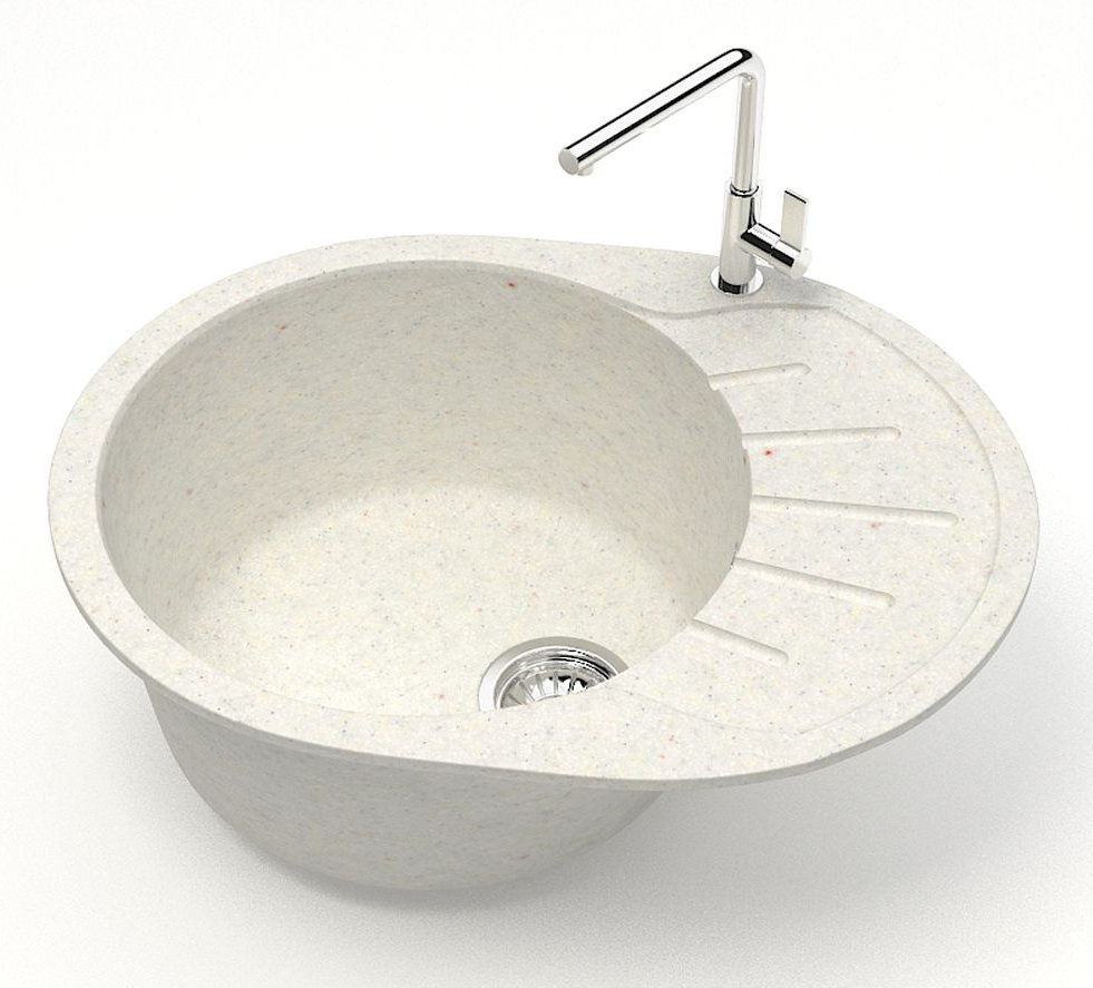 Кухонная мойка Light 575х440х215 Хлопок сифон + герметик CS00079921 Azario