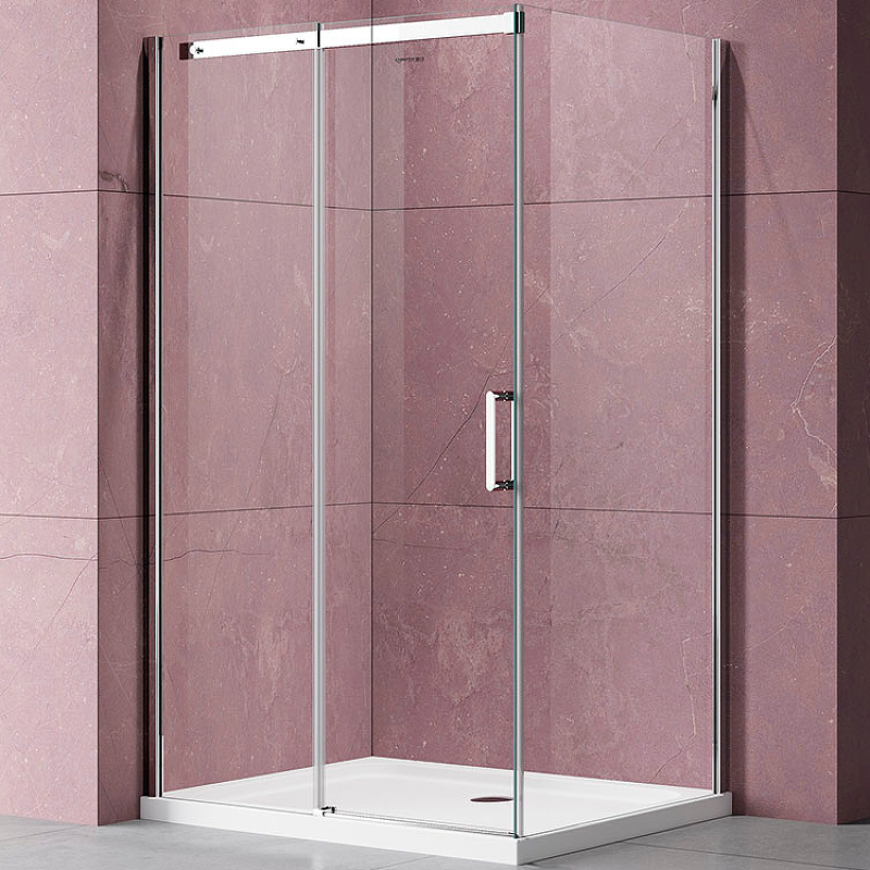 Душевой уголок Dice 140х80, хром, стекло прозрачное VSR-4D8014CL Vincea