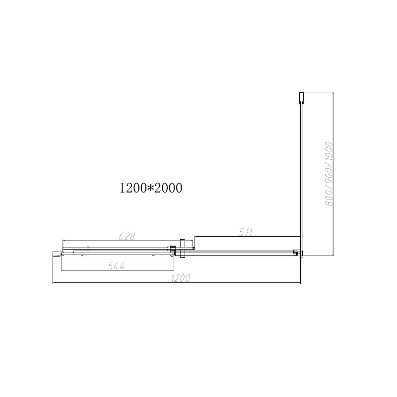 Душевой уголок Dice 120х100, хром, стекло прозрачное VSR-4D1012CL Vincea
