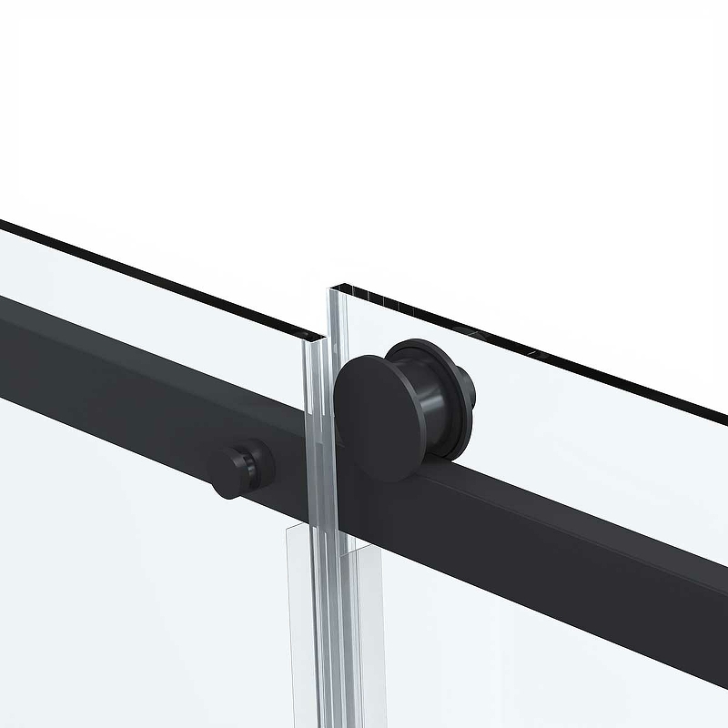 Душевая дверь Como Soft 120, черный, стекло прозрачное VDS-1CS120CLB Vincea