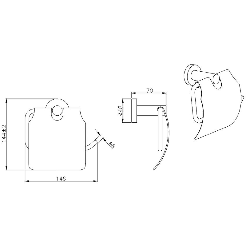 Держатель для туалетной бумаги Вега AQ4009CR Aquatek