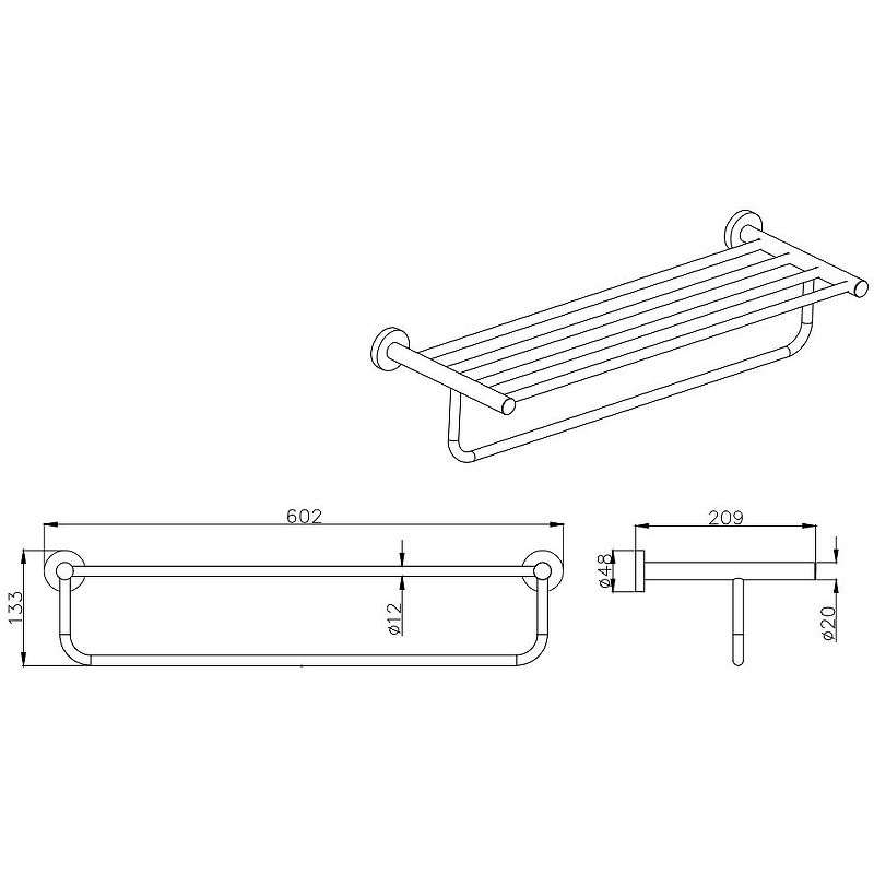 Полка Вега AQ4015MB Aquatek