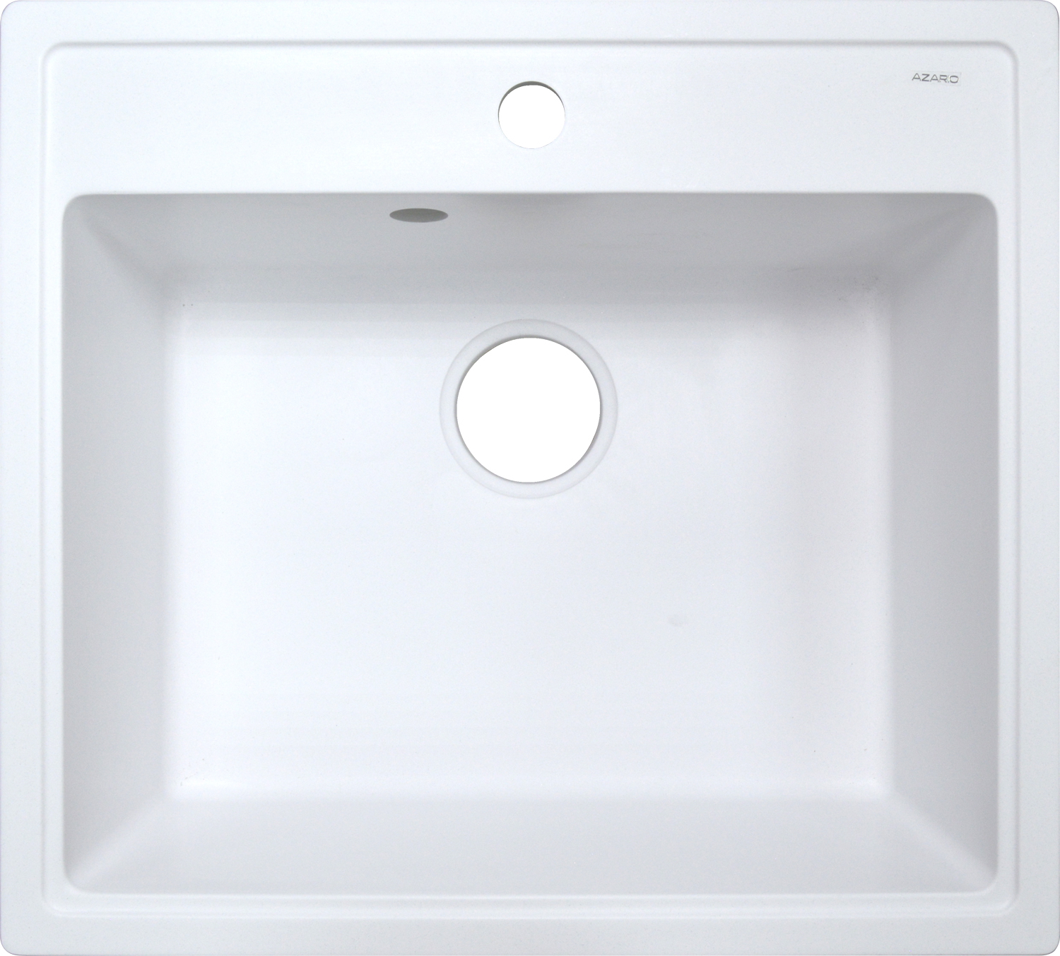 Кухонная мойка Litos 570х505х200 Белая сифон + герметик CS00078321 Azario