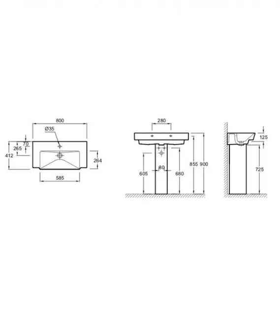 Раковина-столешница REVE E4803-00