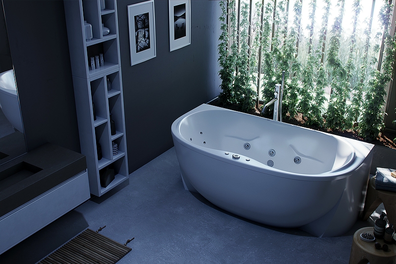 Ванна акриловая Мелисса 180х95 (каркас+экран+слив) MEL180-0000031