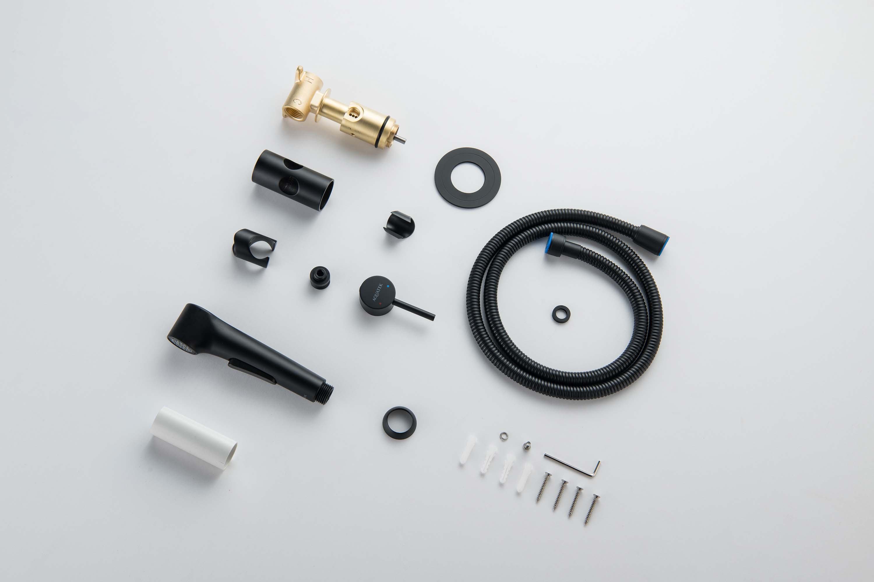 Встариваемый гигиенический комплект Европа AQ1020MB черный матовый Aquatek