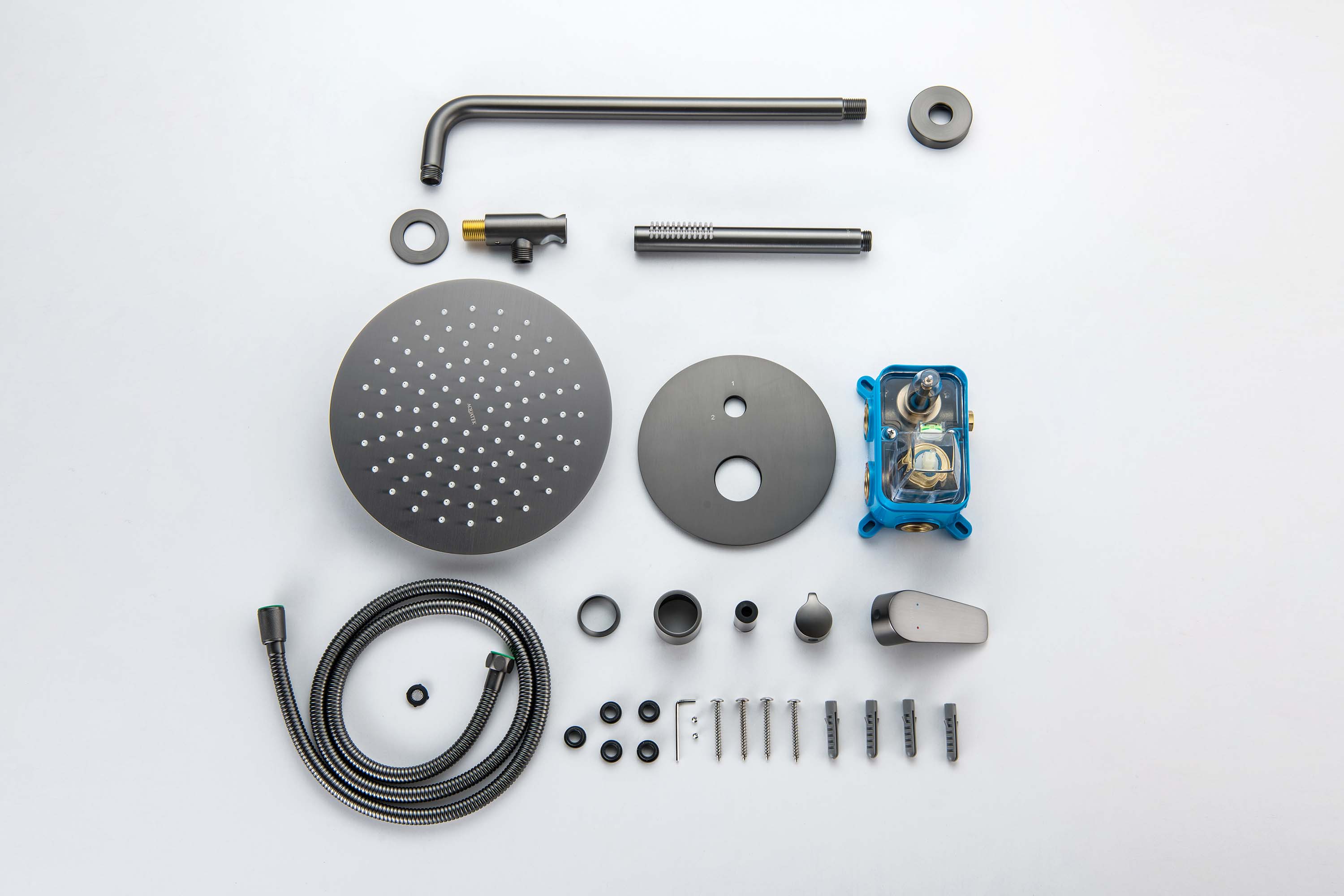 Душевая система Бетта AQ1172BGM оружейная сталь Aquatek