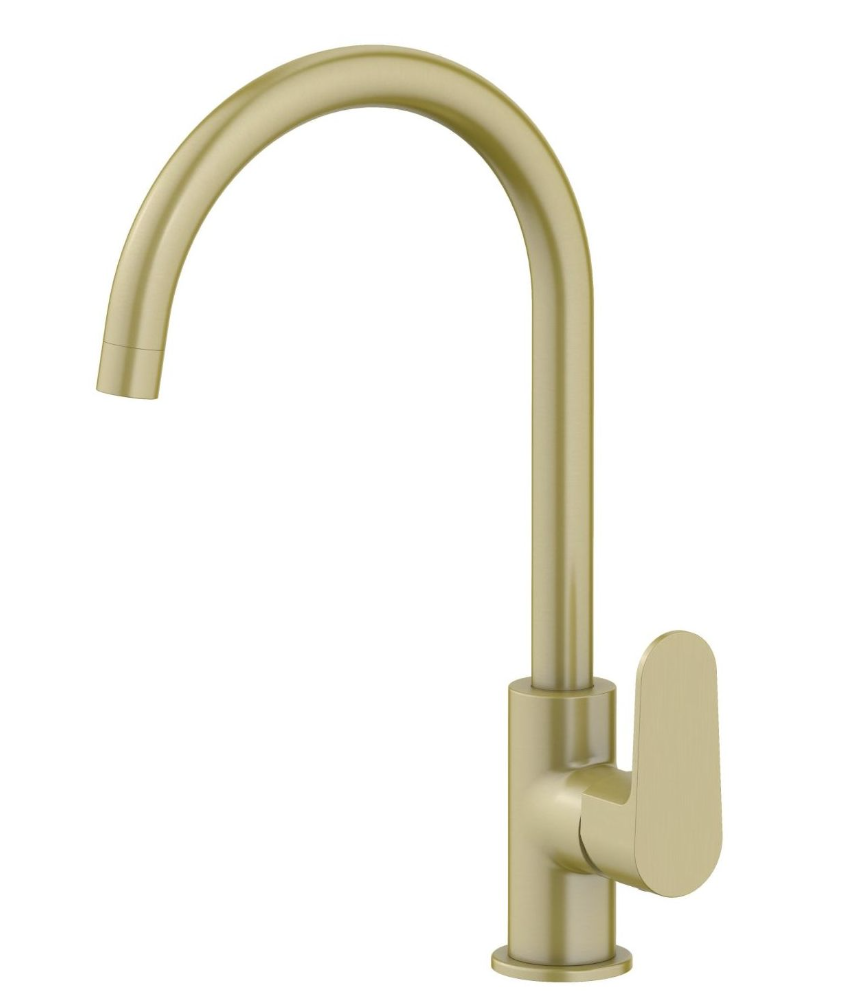 Смеситель для кухни Оберон AQ1282BG шлифованное золото Aquatek