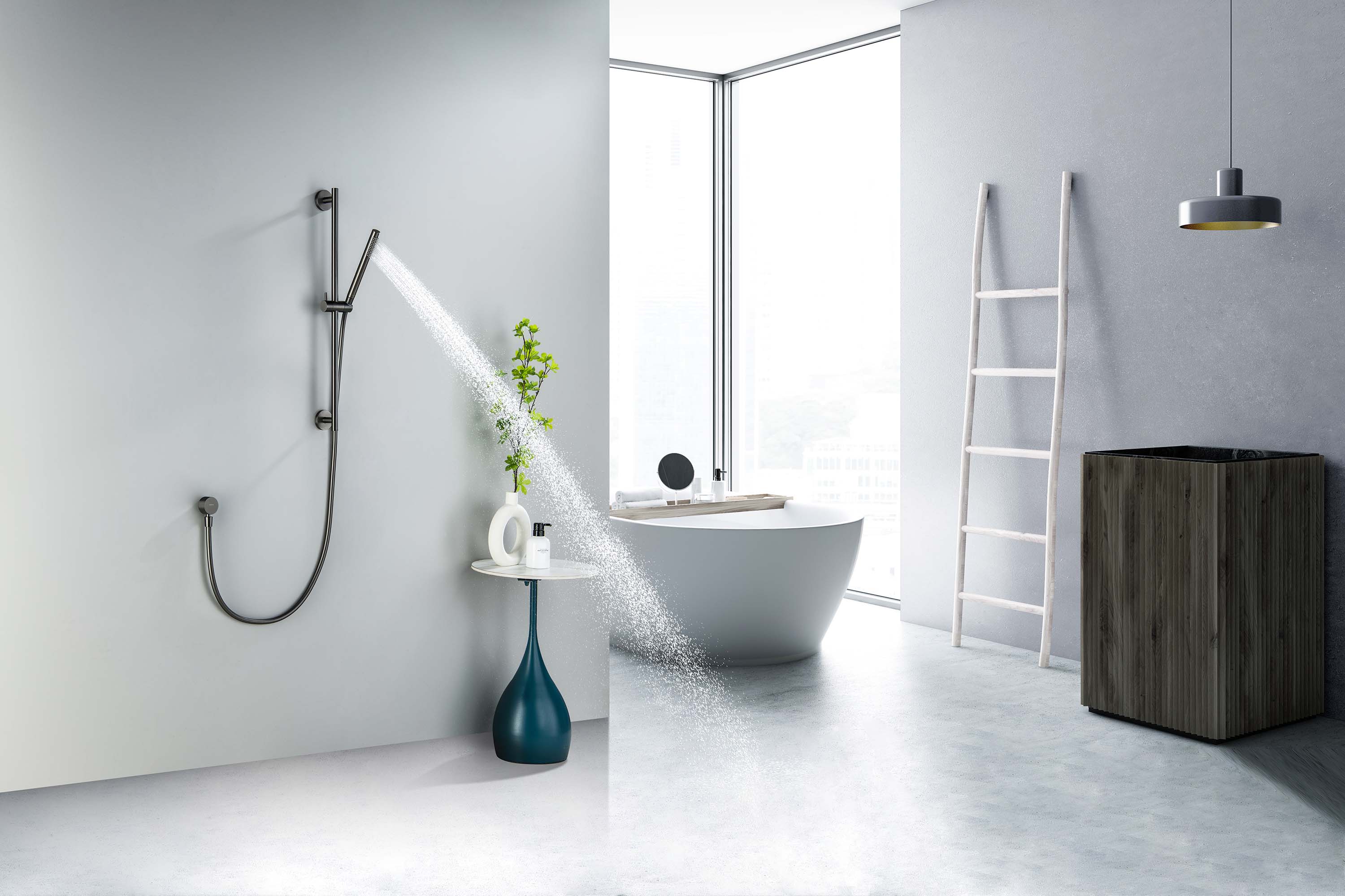 Душевой гарнитур Европа AQ2012BGM оружейная сталь Aquatek