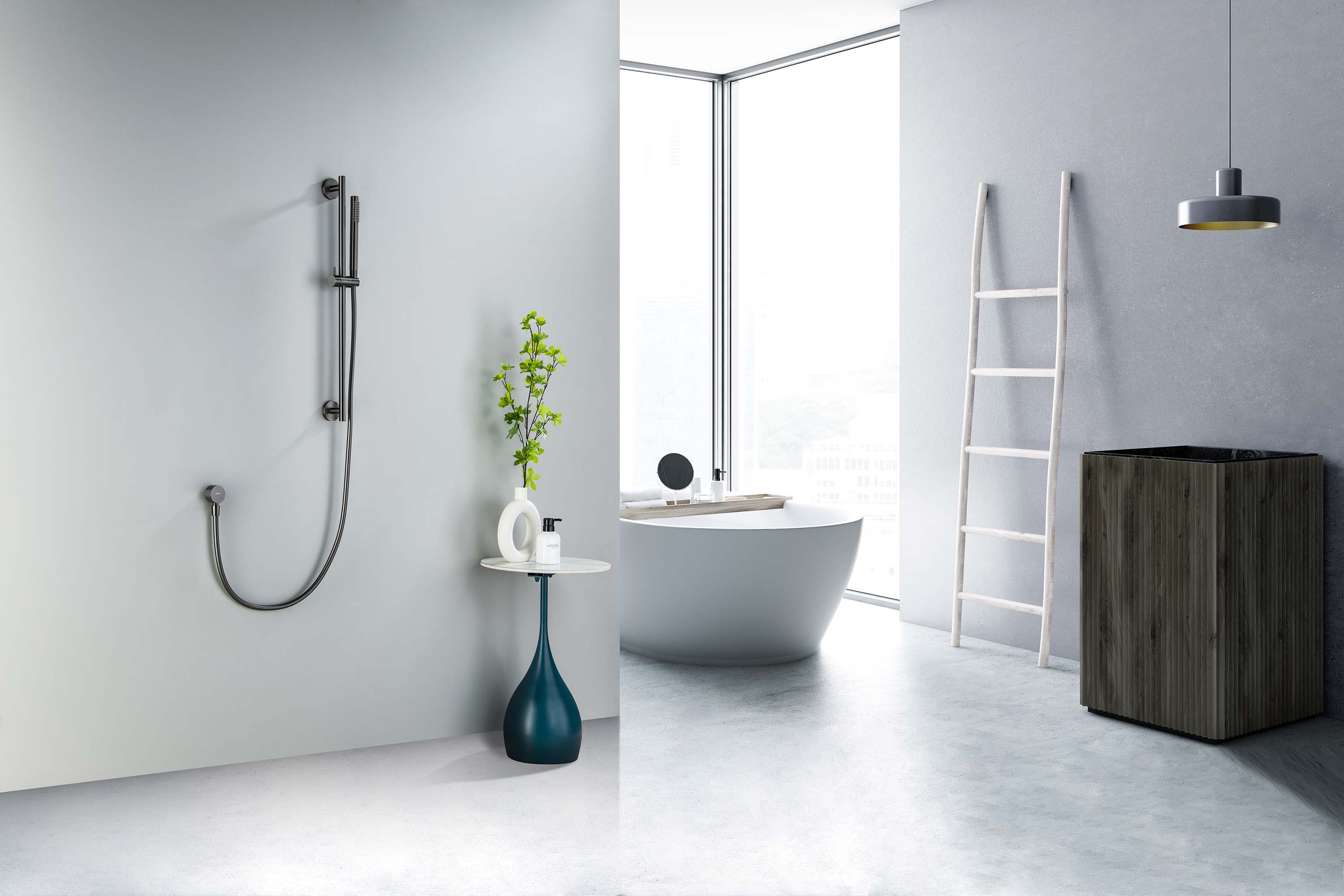 Душевой гарнитур Европа AQ2012BGM оружейная сталь Aquatek