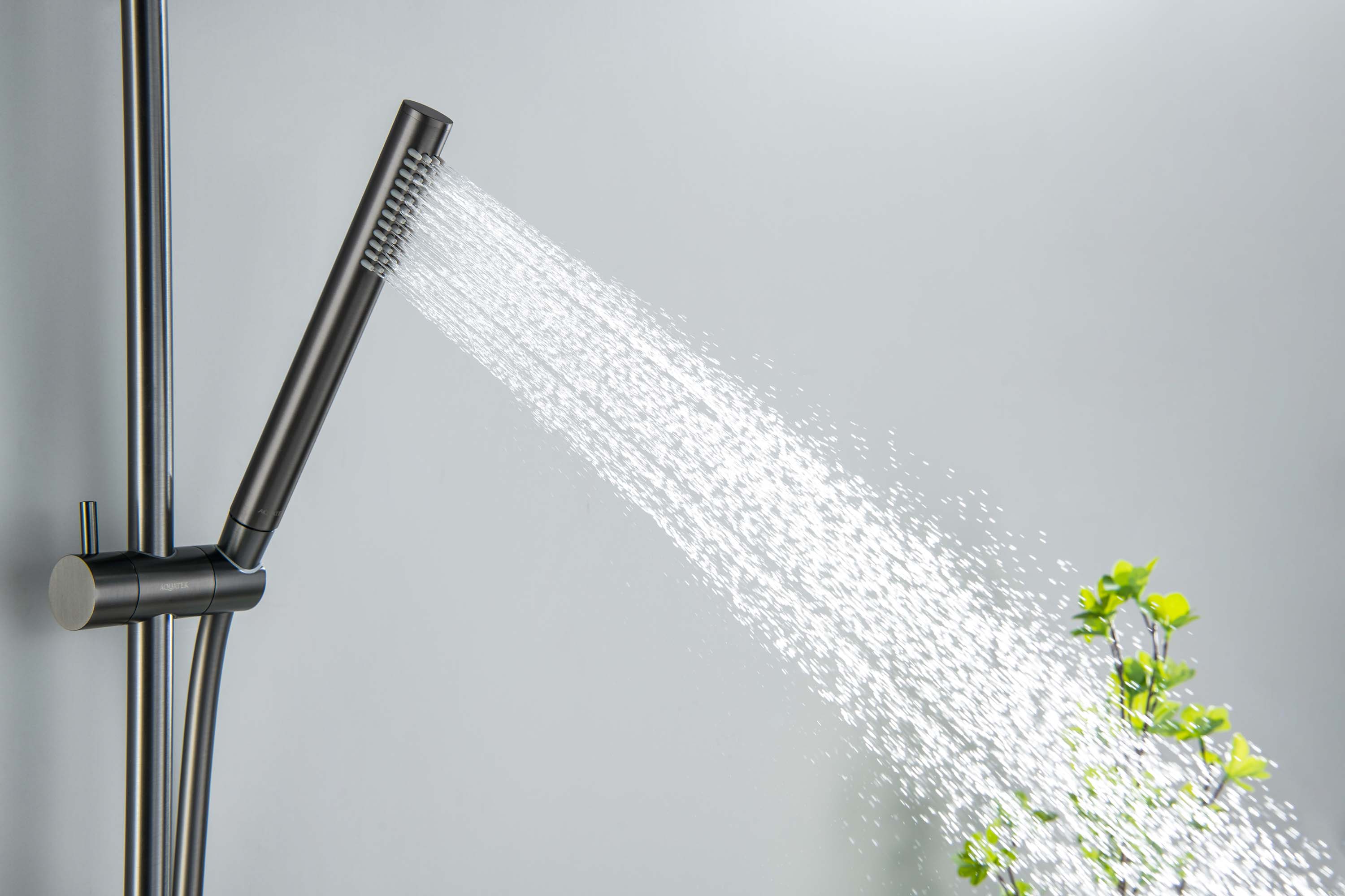 Душевой гарнитур Европа AQ2012BGM оружейная сталь Aquatek