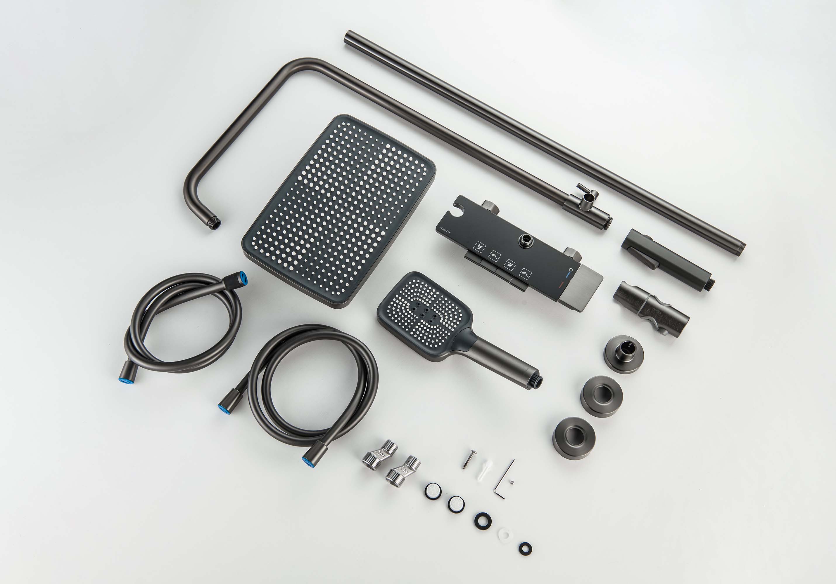 Душевая система Поларис AQ3040BGM оружейная сталь Aquatek