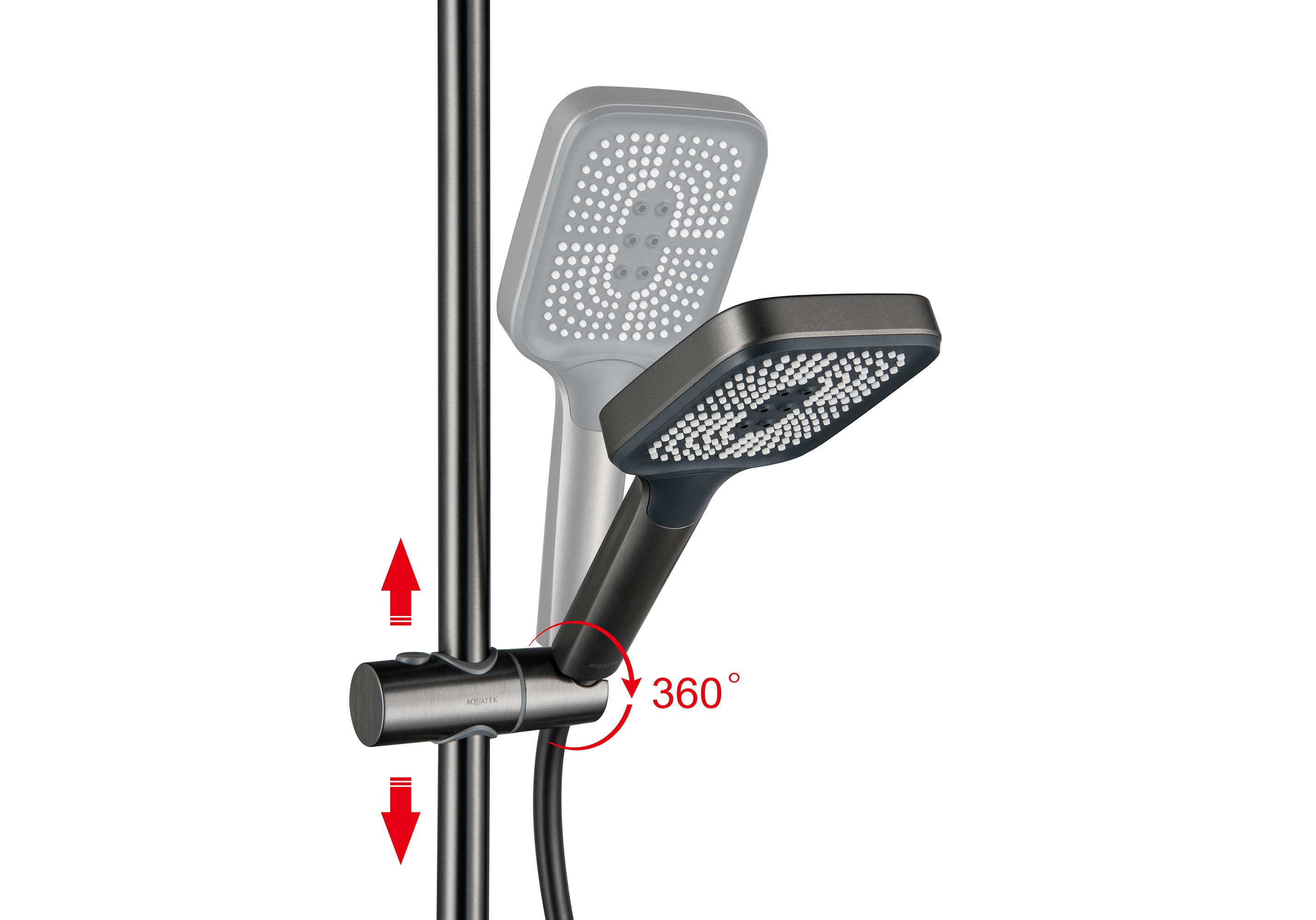 Душевая система Поларис AQ3040BGM оружейная сталь Aquatek