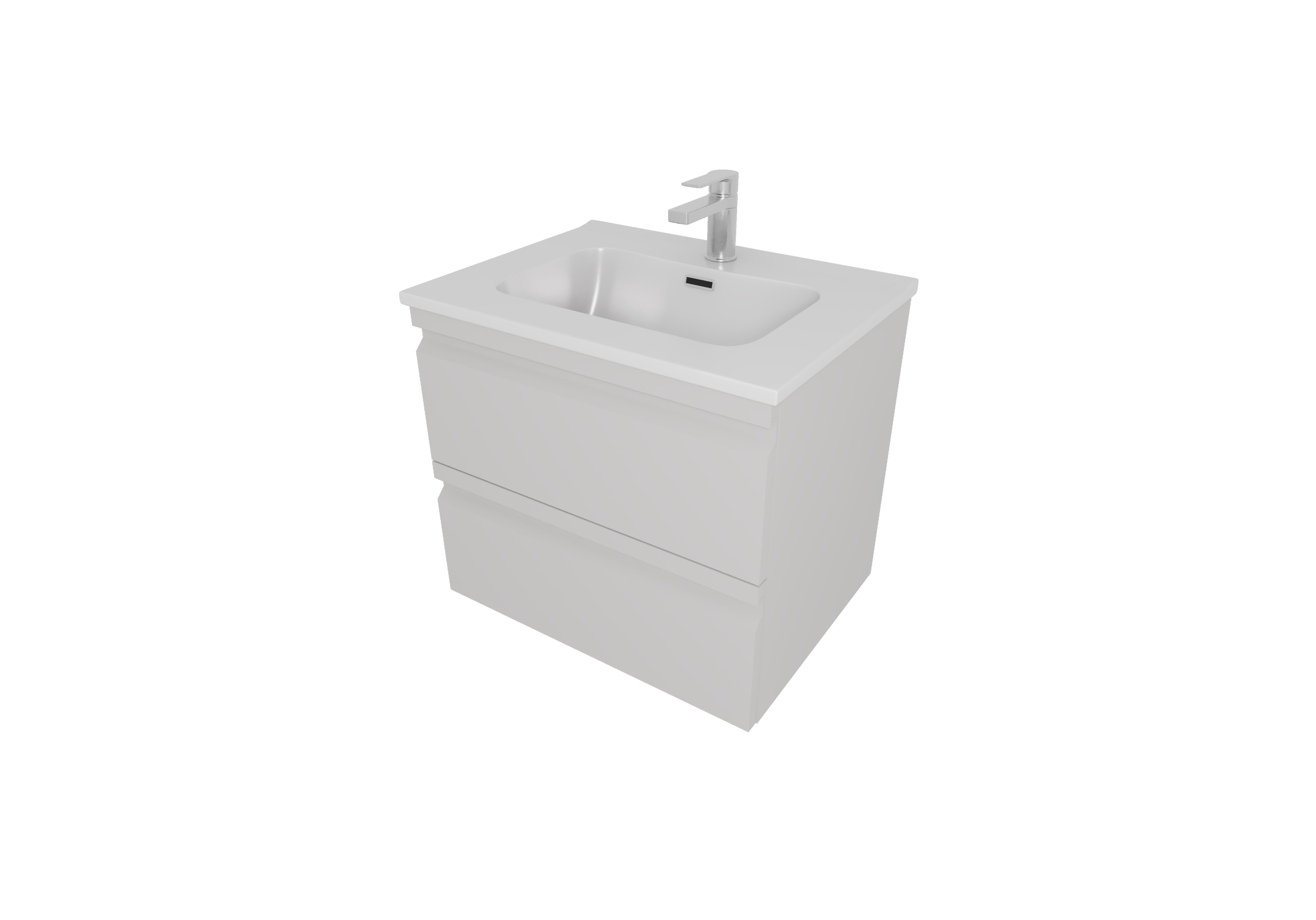 Тумба с раковиной Вега 60 AQ77060-LG серый туман Aquatek