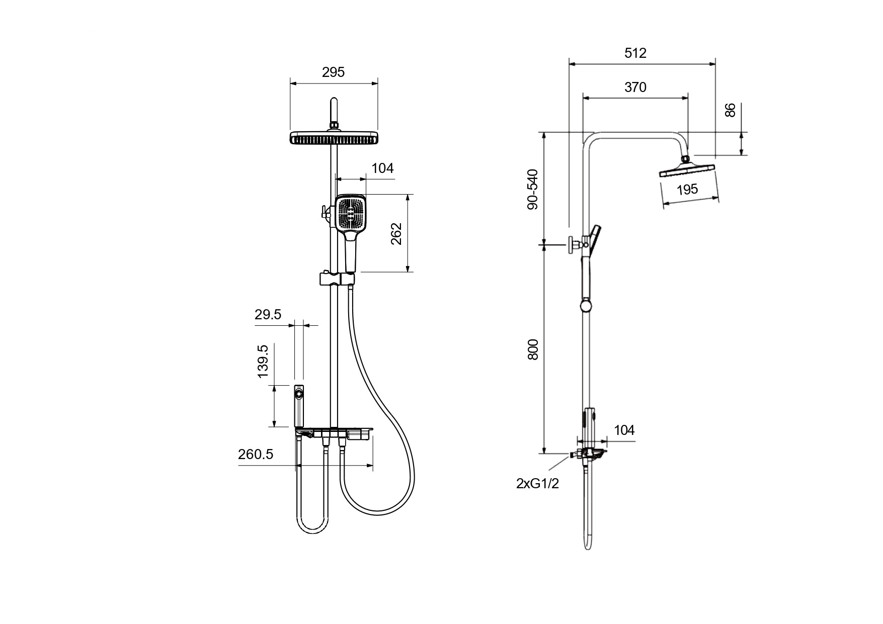 Душевая система Поларис AQ3040CR Aquatek