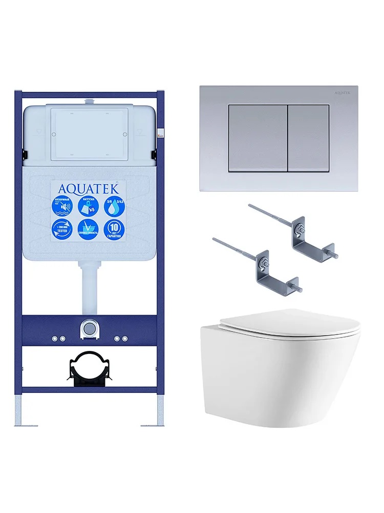 Унитаз с инсталляцией SET AQUATEK ЛИБЕРТИ-011 4в1