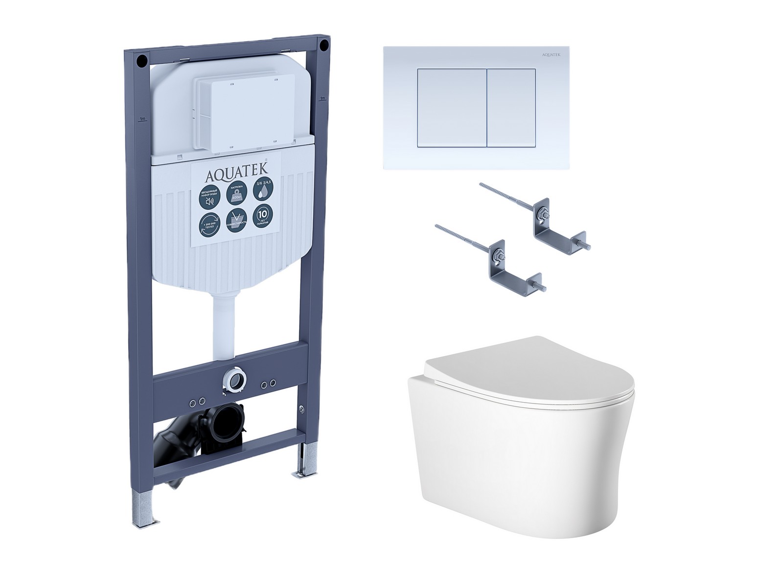 Унитаз с инсталляцией SET НИКА INS23/KDI-009
