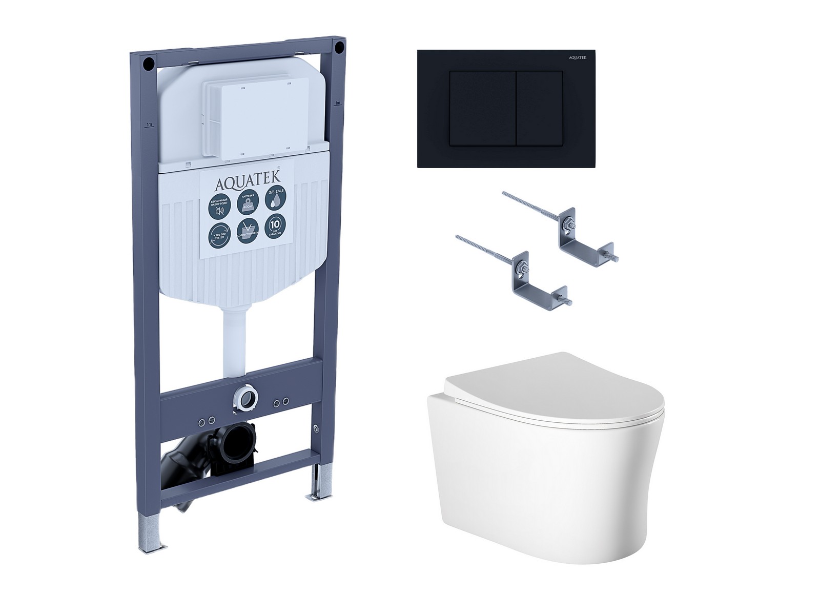 Унитаз с инсталляцией SET НИКА INS23/KDI-012
