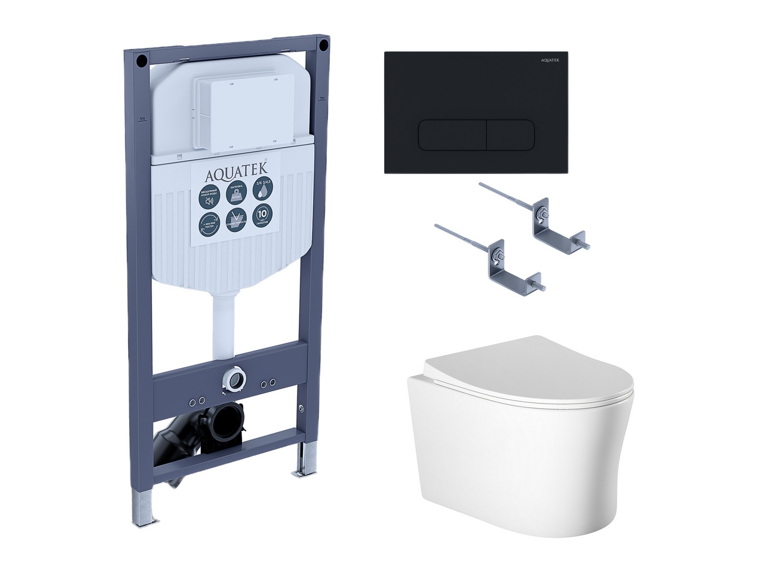 Унитаз с инсталляцией SET НИКА INS23/KDI-017